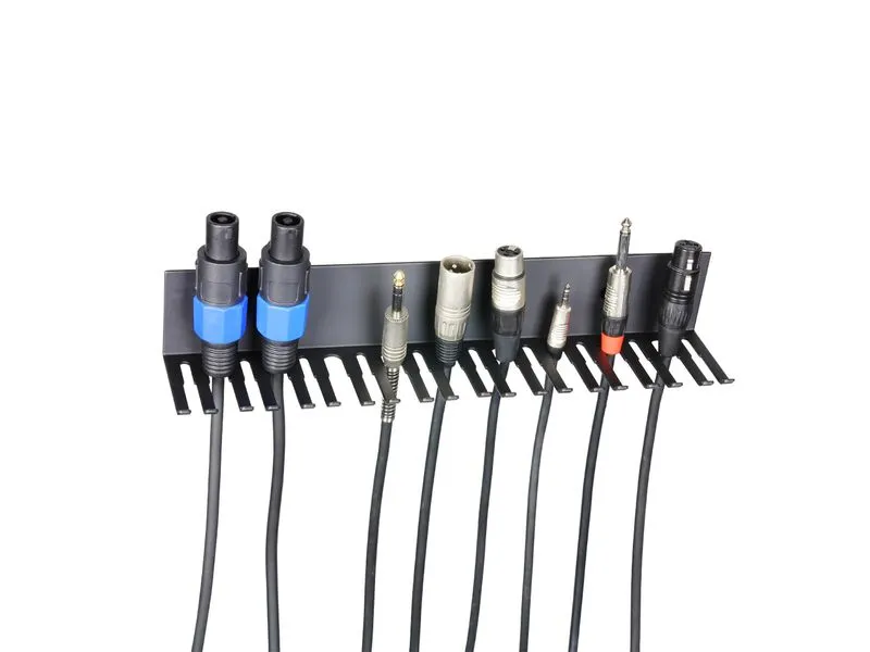 Adam Hall CABLE HOLDER Wandmontage, Stahl, Schwarz, 19 Aufnahmen
