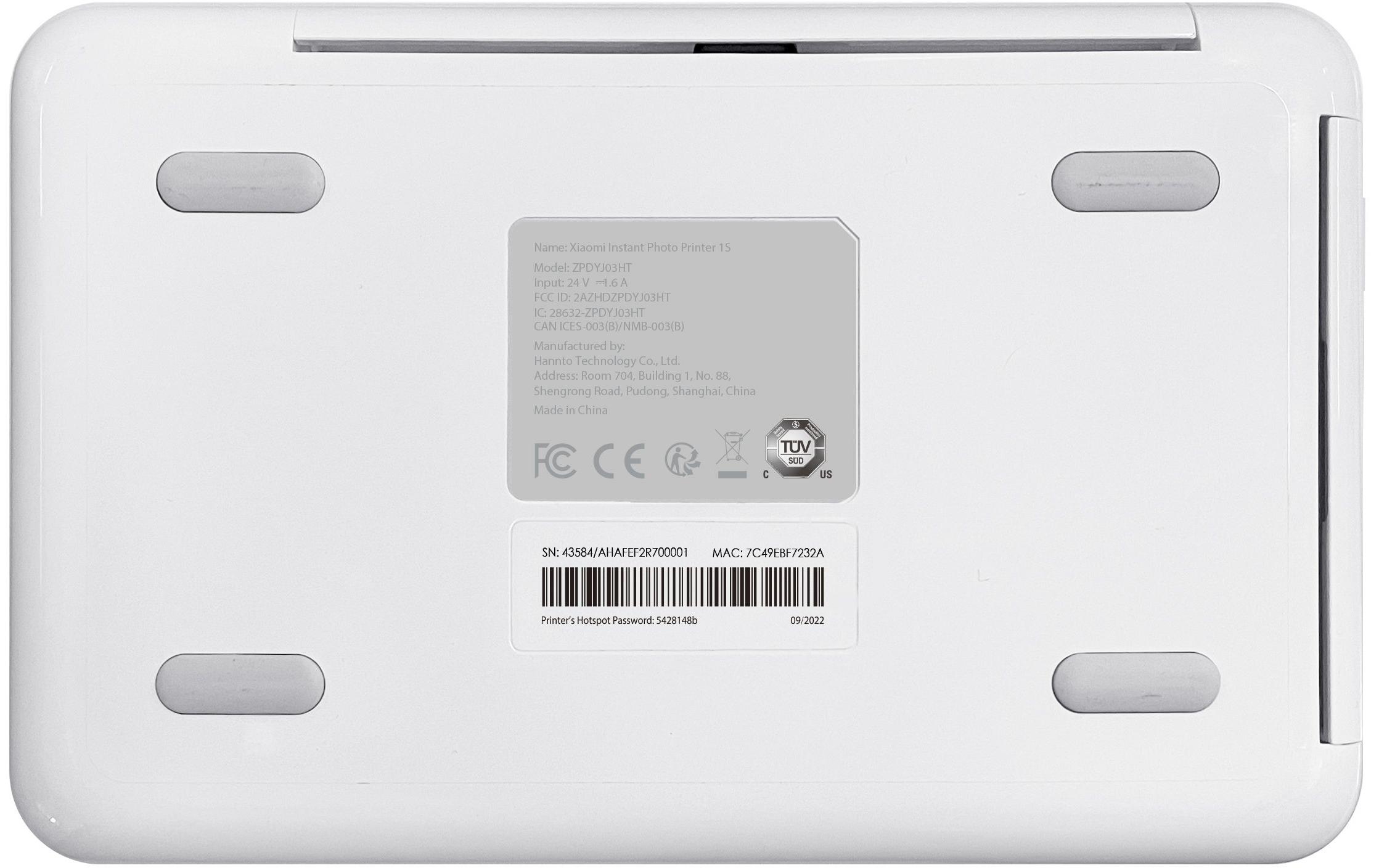Xiaomi Fotodrucker Instant Photo Printer 1S Set Weiss