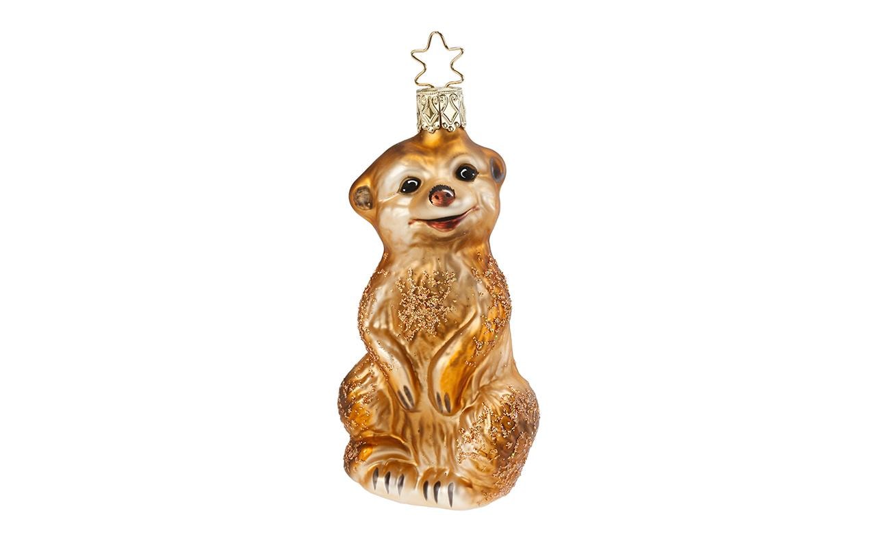 Inge Glas Manufaktur Weihnachtskugel Erdmännchen 10 cm 1 Stück