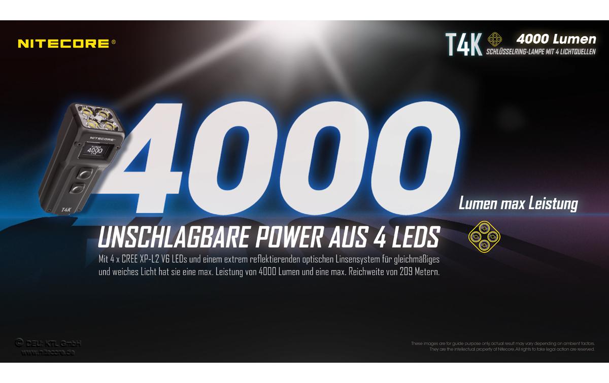 Nitecore Taschenlampe T4K