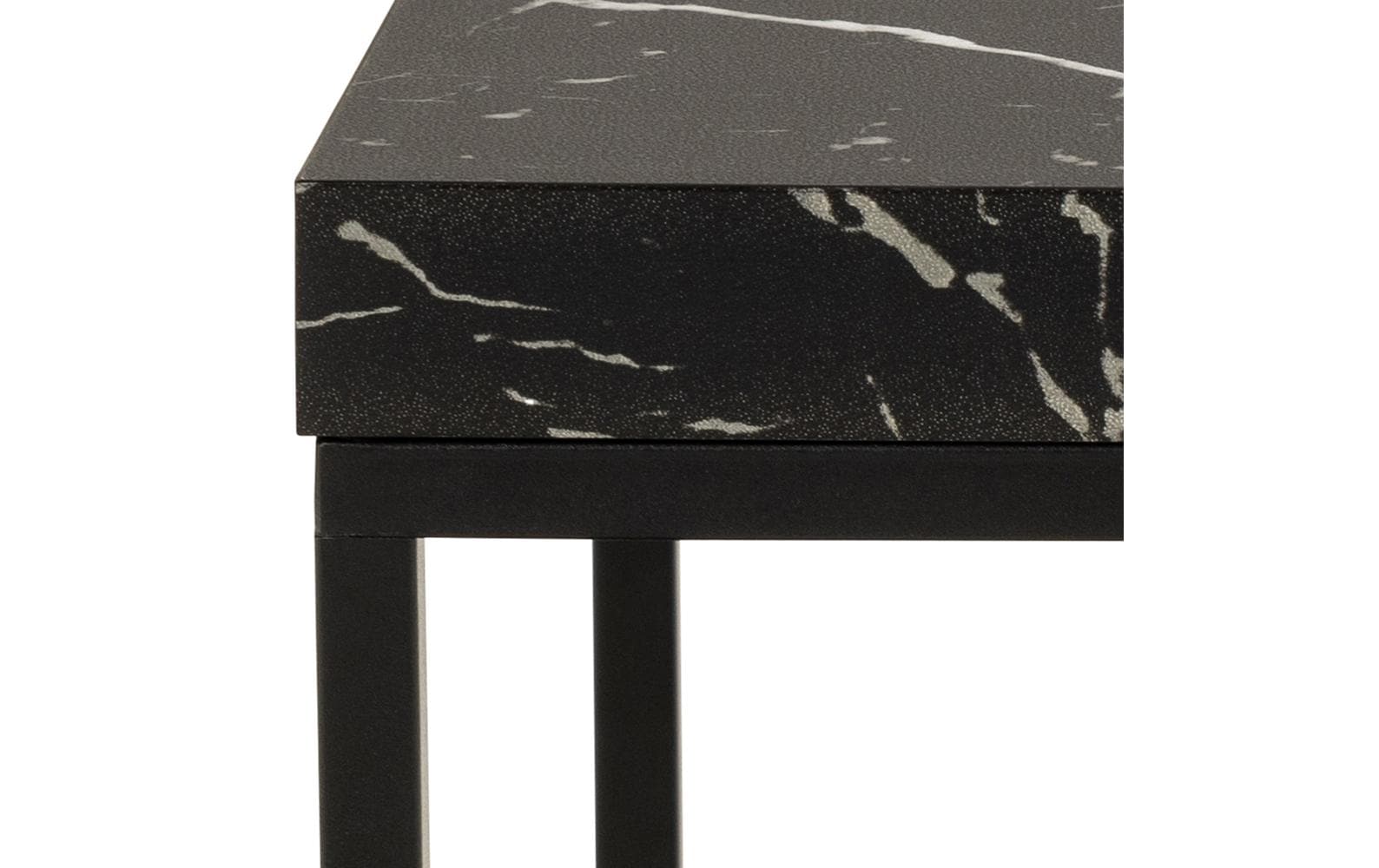 AC Design Beistelltisch Barossa 40 x 40 x 45 cm, Schwarz
