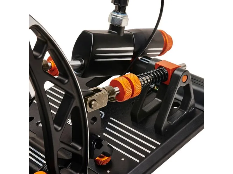 Asetek Racing Invicta Accelerator and Brake Pedal Aluminium Schwarz Orange