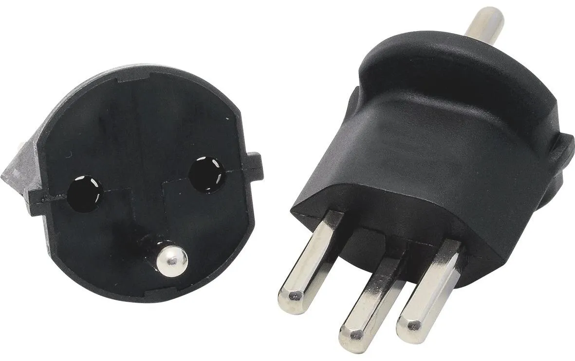 Max Hauri Fixadapter Schuko – Typ 23 Schwarz