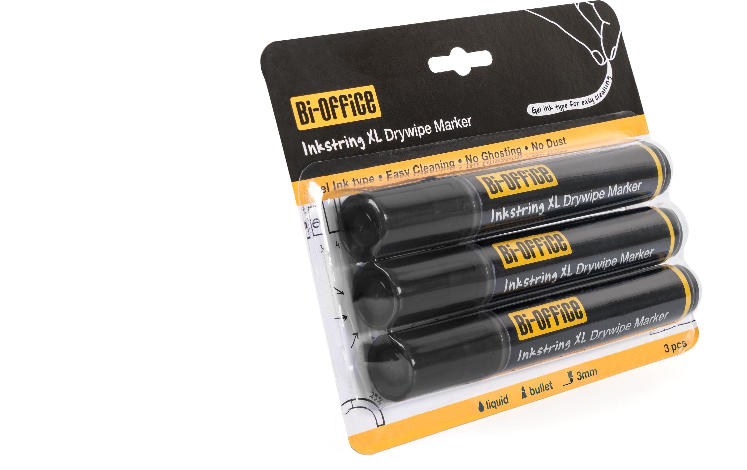Bi-Office Whiteboard-Marker Inkstring Schwarz, 3 Stück