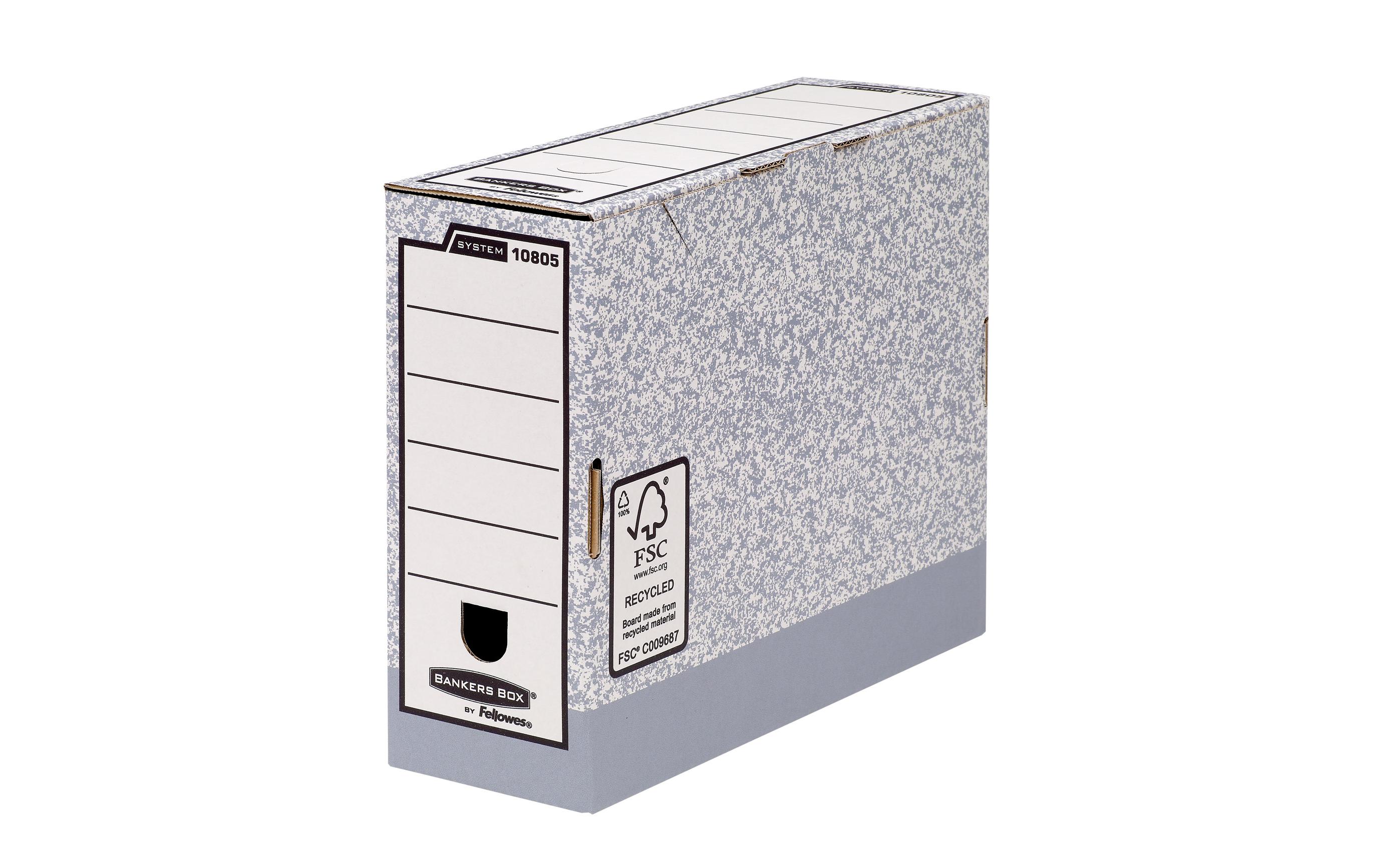 Fellowes Archivschachtel Bankers Box Grau, 10 Stück Fellowes Archivschachtel Bankers Box Grau, 10 Stück