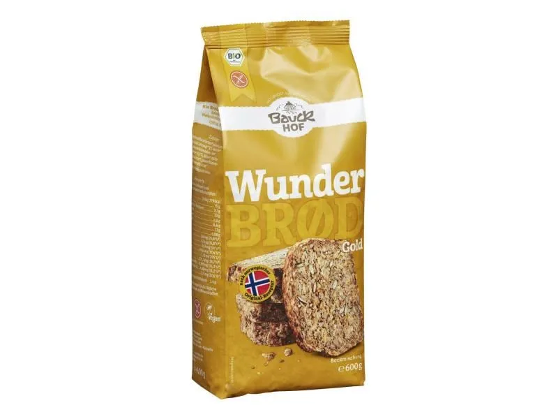 Bauck Mühle Backmischung Wunderbrot Gold mit Kurkuma 600 g Bauck Mühle Backmischung Wunderbrot Gold mit Kurkuma 600 g