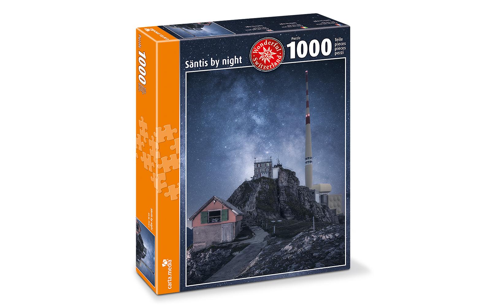 Carta.Media Puzzle Säntis by Night 1000 Teile