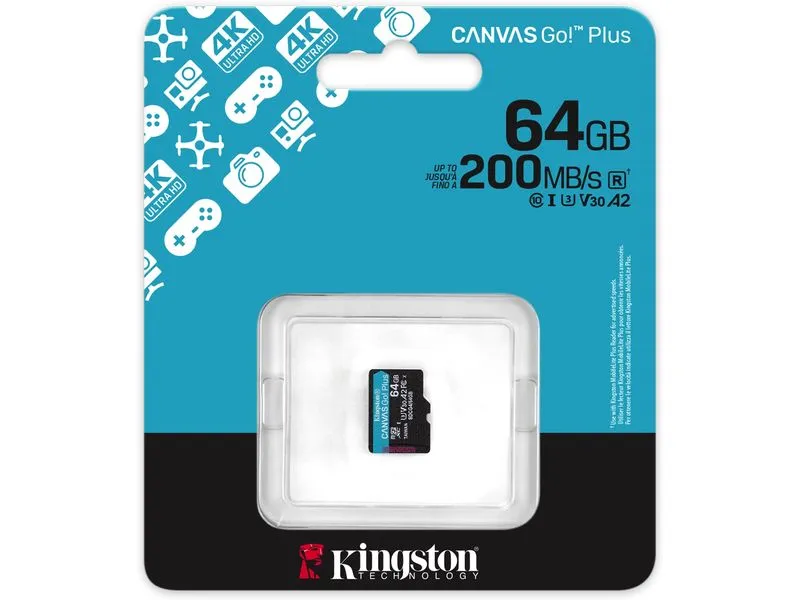 Kingston microSDXC-Karte Canvas Go! Plus 64 GB, ohne Adapter Kingston microSDXC-Karte Canvas Go! Plus 64 GB, ohne Adapter