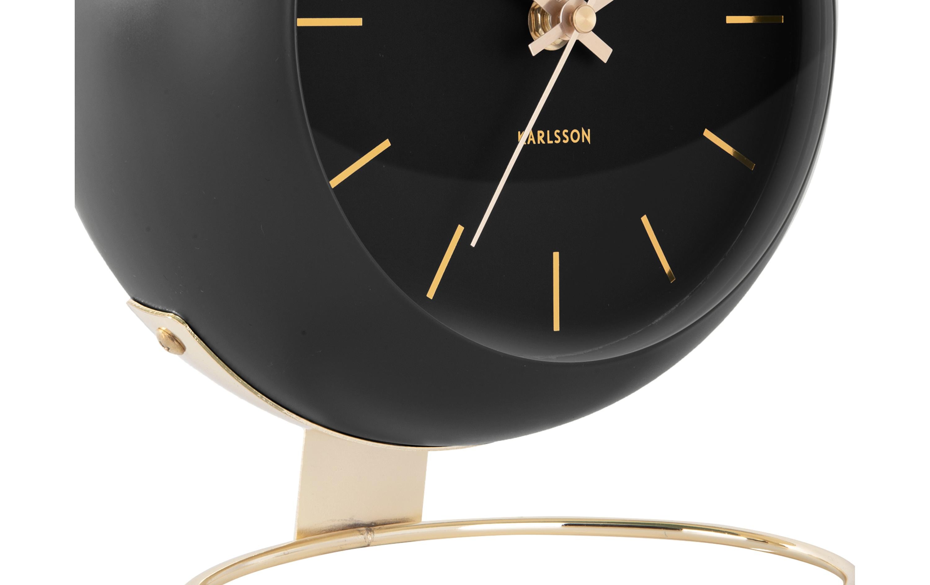 KARLSSON Tischuhr Globe 25 cm, Schwarz
