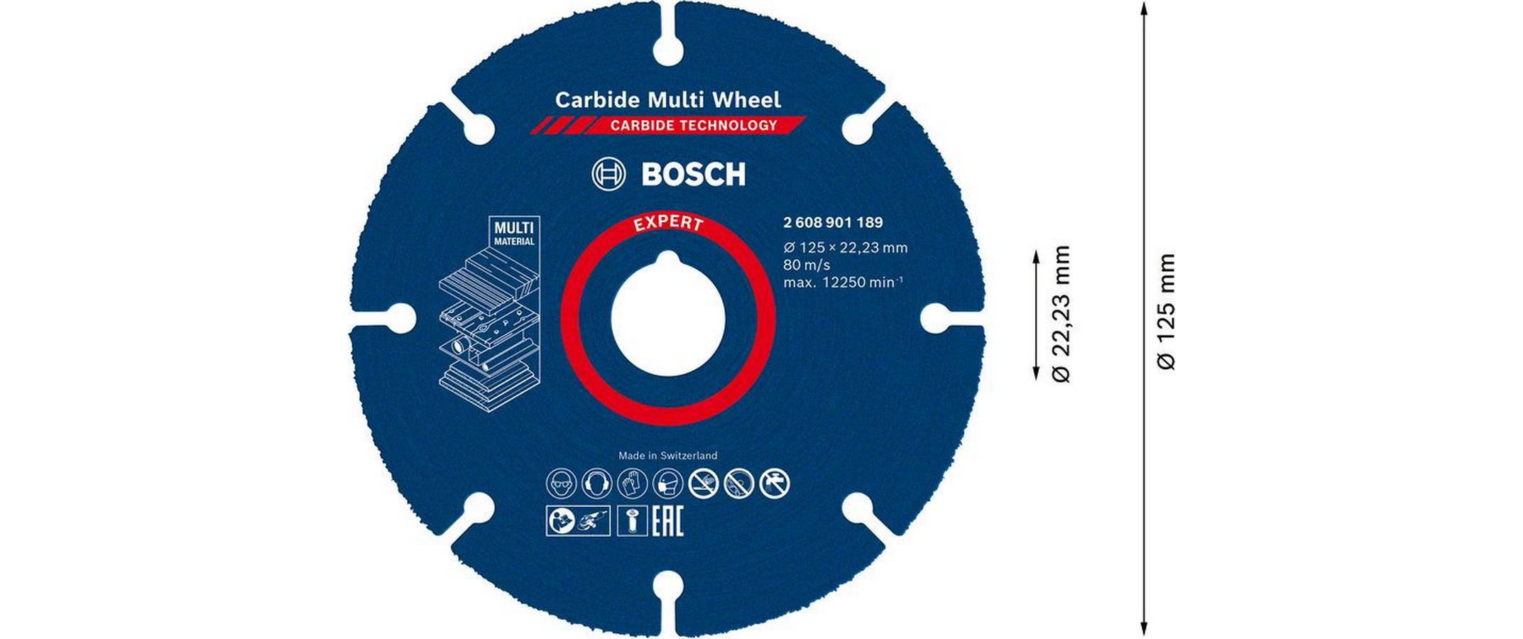 Bosch Professional Trennscheibe EXPERT Carbide Multi Wheel, 125 mm