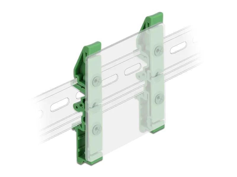 Delock Halterung 85 mm Hutschienenclip für Platine, 4 Stück Delock Halterung 85 mm Hutschienenclip für Platine, 4 Stück