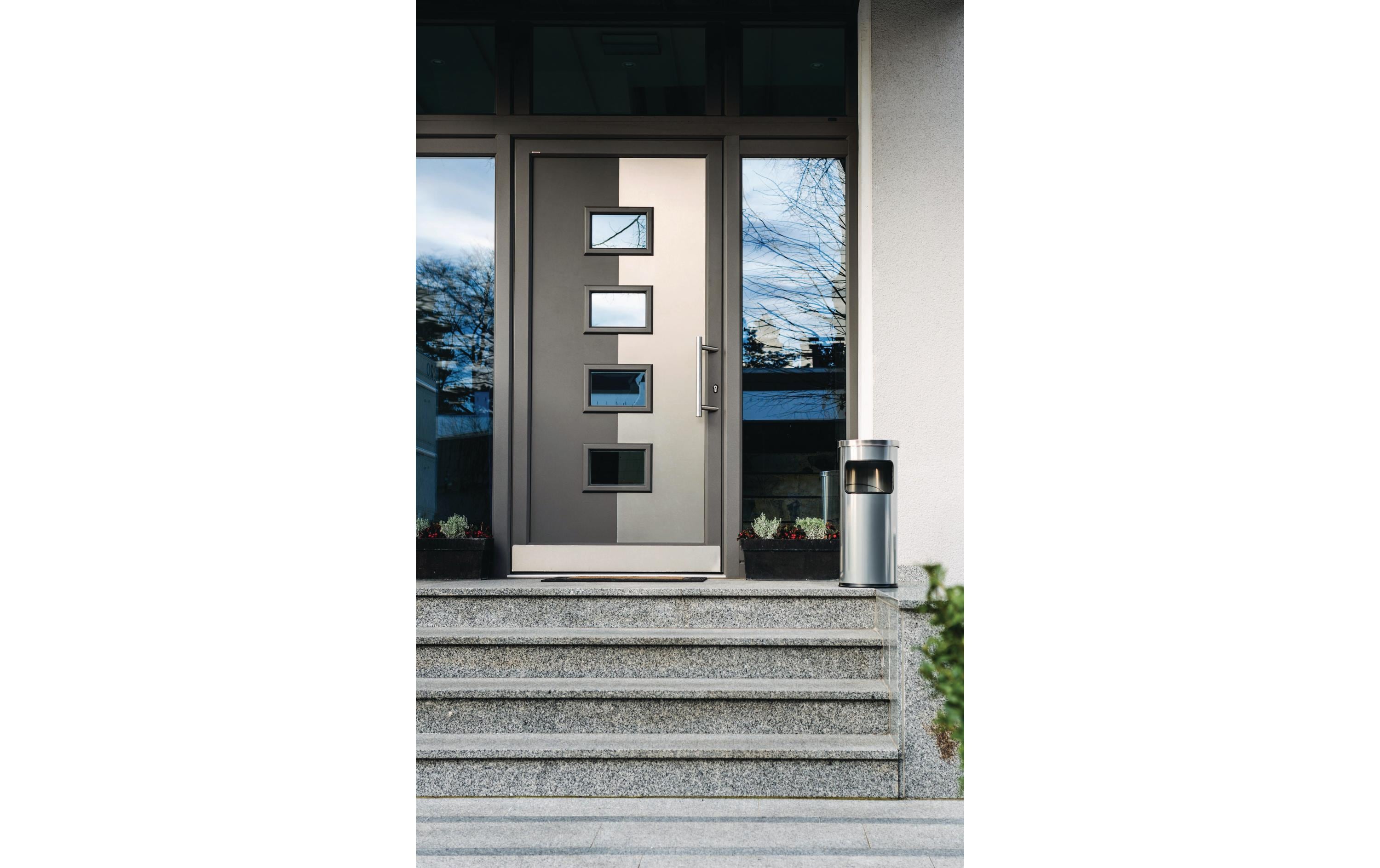 DURABLE Abfalleimer mit Ascher 19 l, Silber