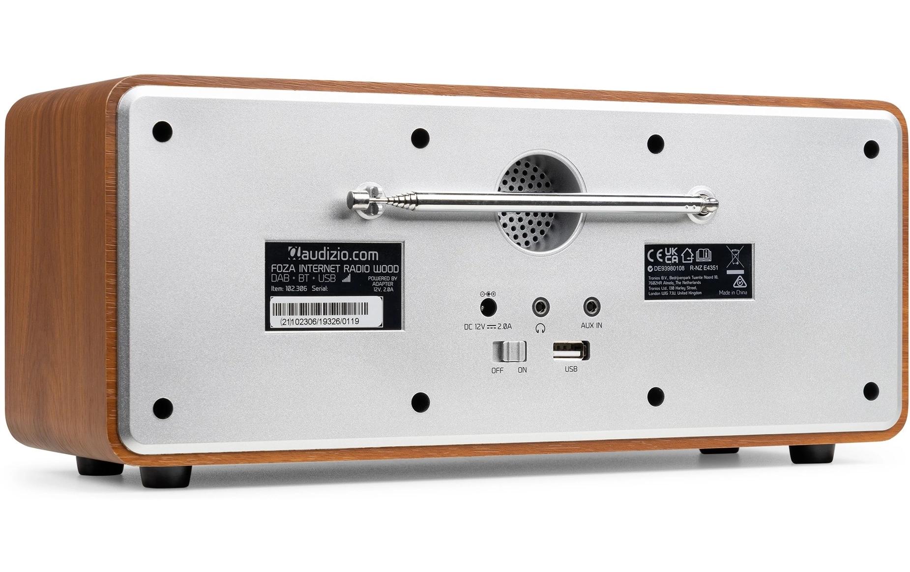 Audizio DAB+ Radio Foza Braun/Silber