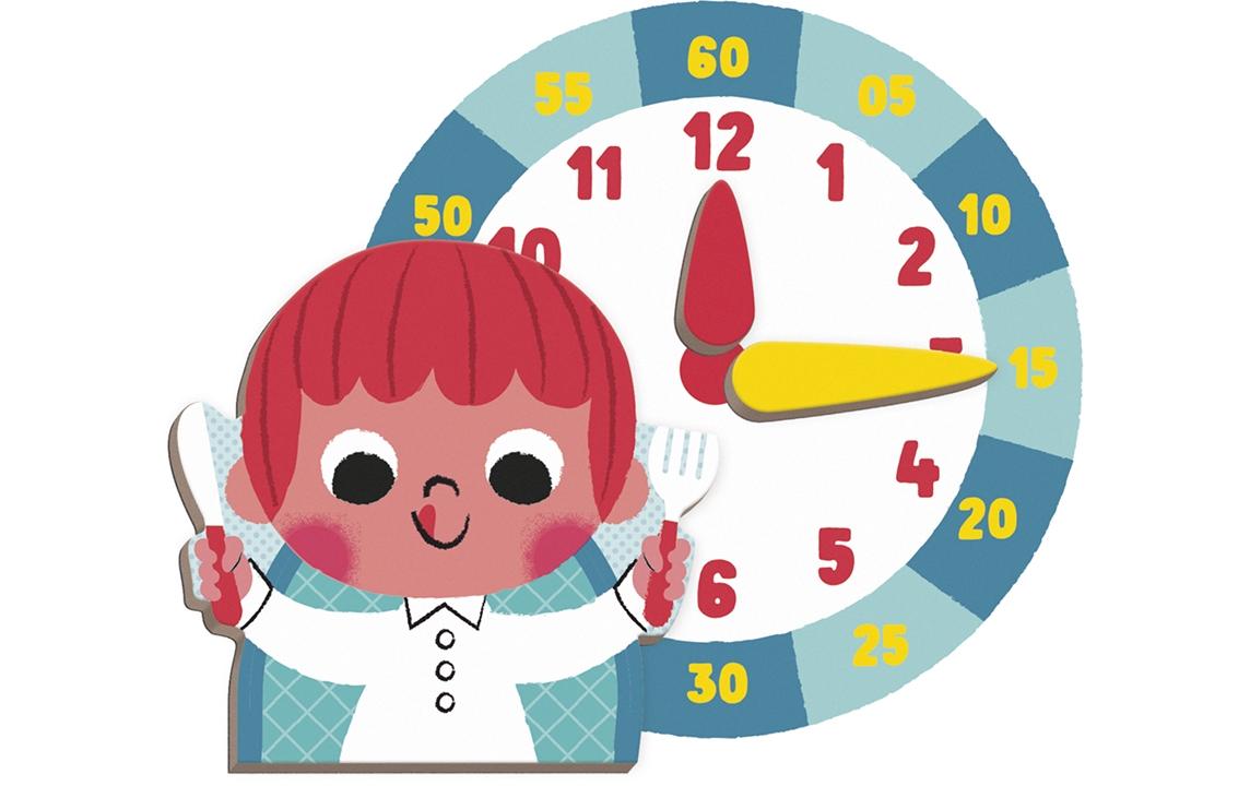 Janod Beschäftigungsspielzeug Magnetbuch Lerne die Uhr