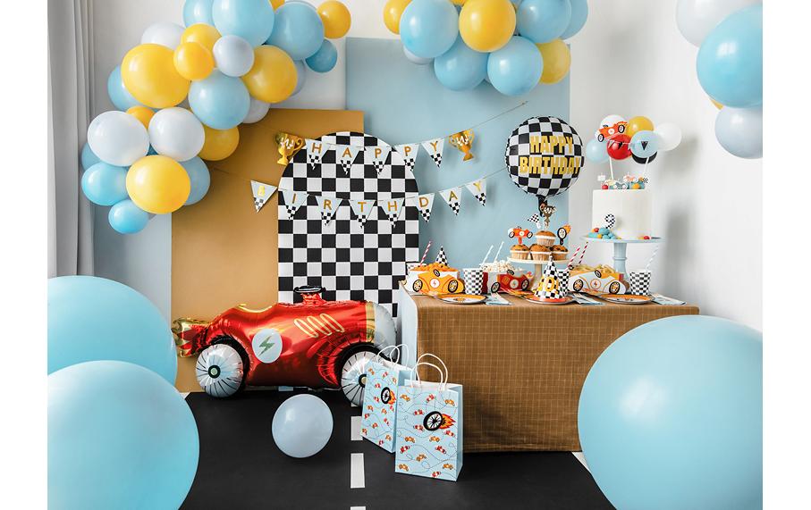 Partydeco Kuchen-Topper Auto mix, 12 cm, 4 Stück