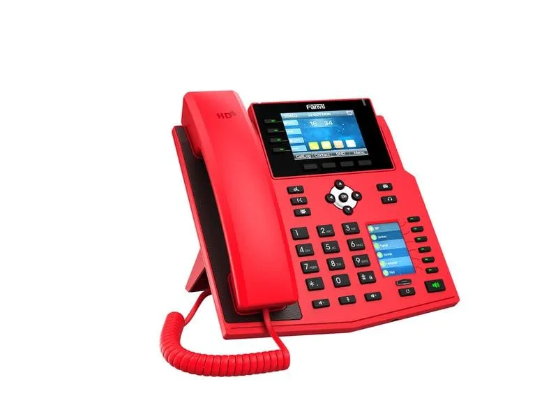 Fanvil Tischtelefon IP Telefon X5U-R Rot Rot