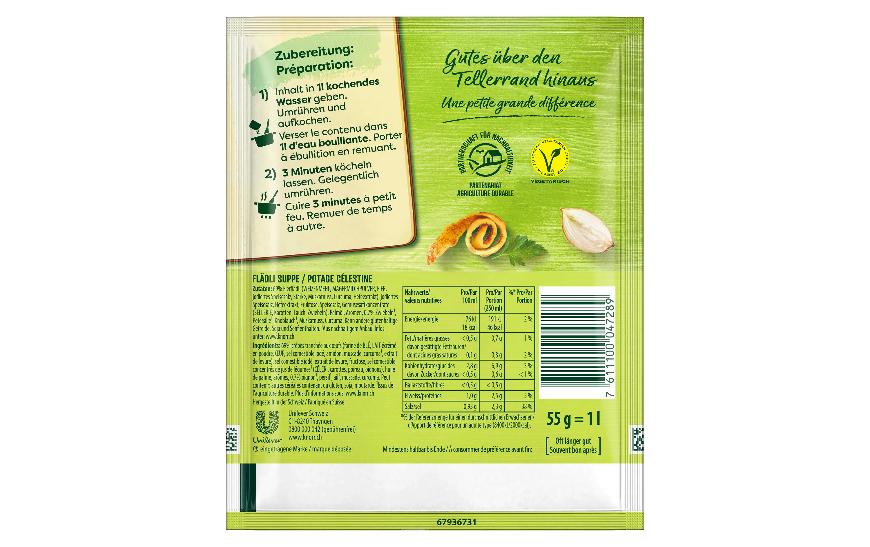 Knorr Flädli-Suppe 4 Portionen