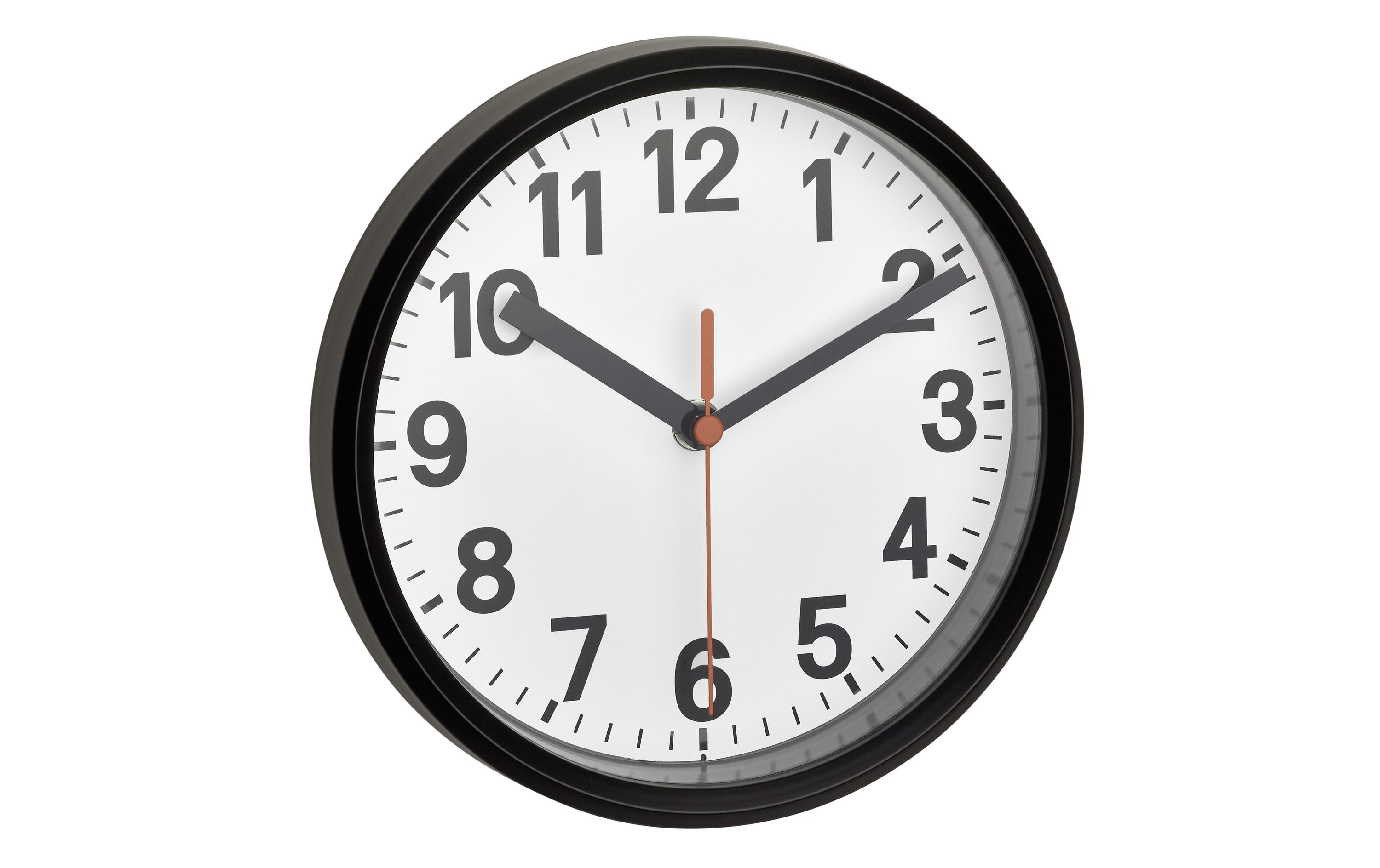 TFA Dostmann Funk-Wanduhr Analog Schwarz