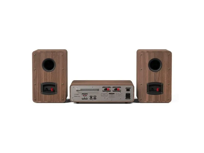 Pure Micro-HiFi Anlage Classic Stereo Schwarz/Walnuss