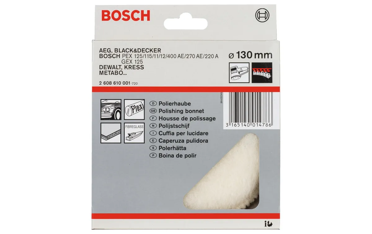 Bosch Professional Lammwollhaube 130 mm Bosch Professional Lammwollhaube 130 mm