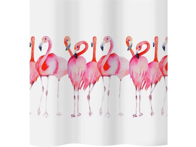 diaqua® Duschvorhang Flamingo 240 x 180 cm, Weiss/Rosa diaqua® Duschvorhang Flamingo 240 x 180 cm, Weiss/Rosa