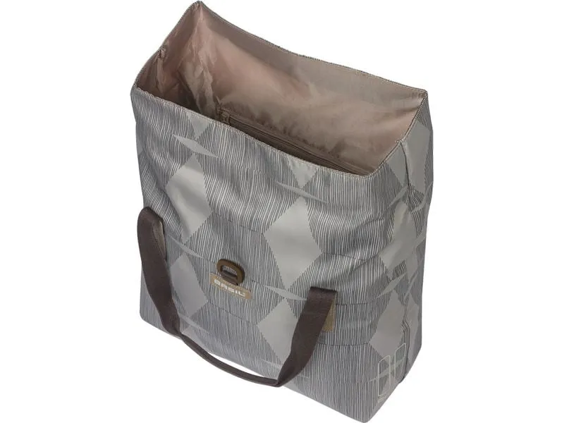 BASIL Gepäckträgertasche Elegance, 20-26 l, beige/grau