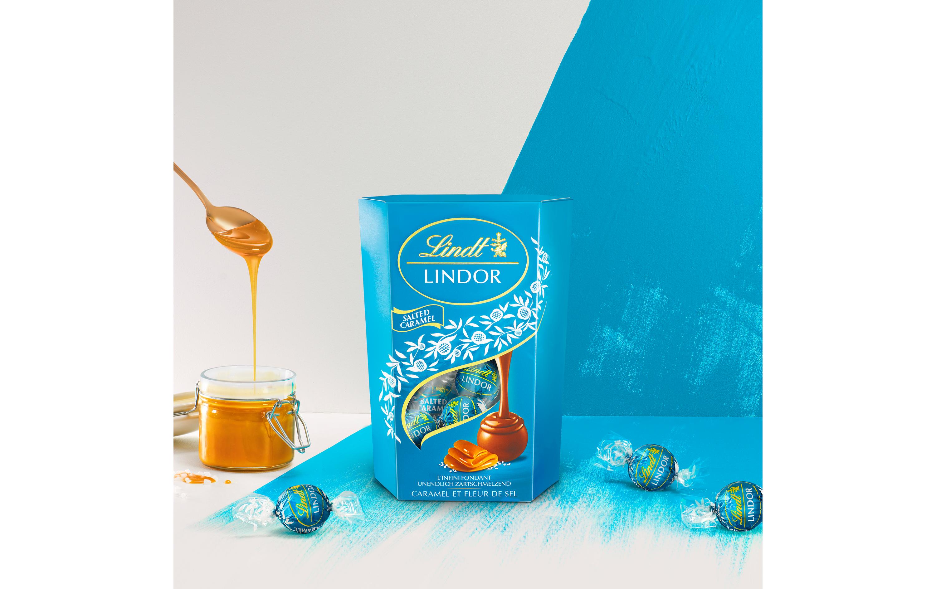 Lindt Schokoladen-Pralinen Lindor Kugeln Salted Caramel 200 g