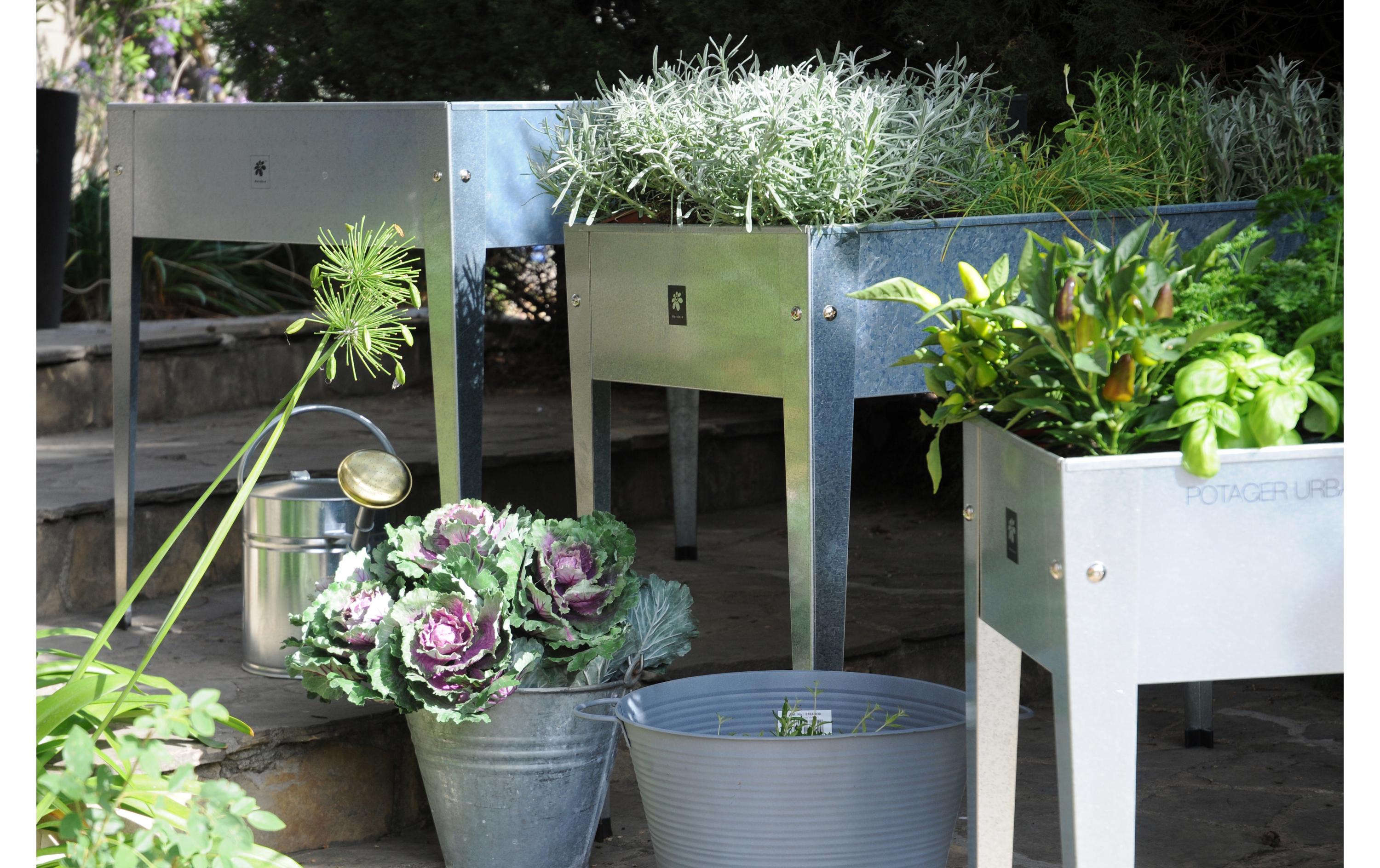 Herstera Hochbeet 100 x 40 x 84 cm Urban Garden Anthrazit