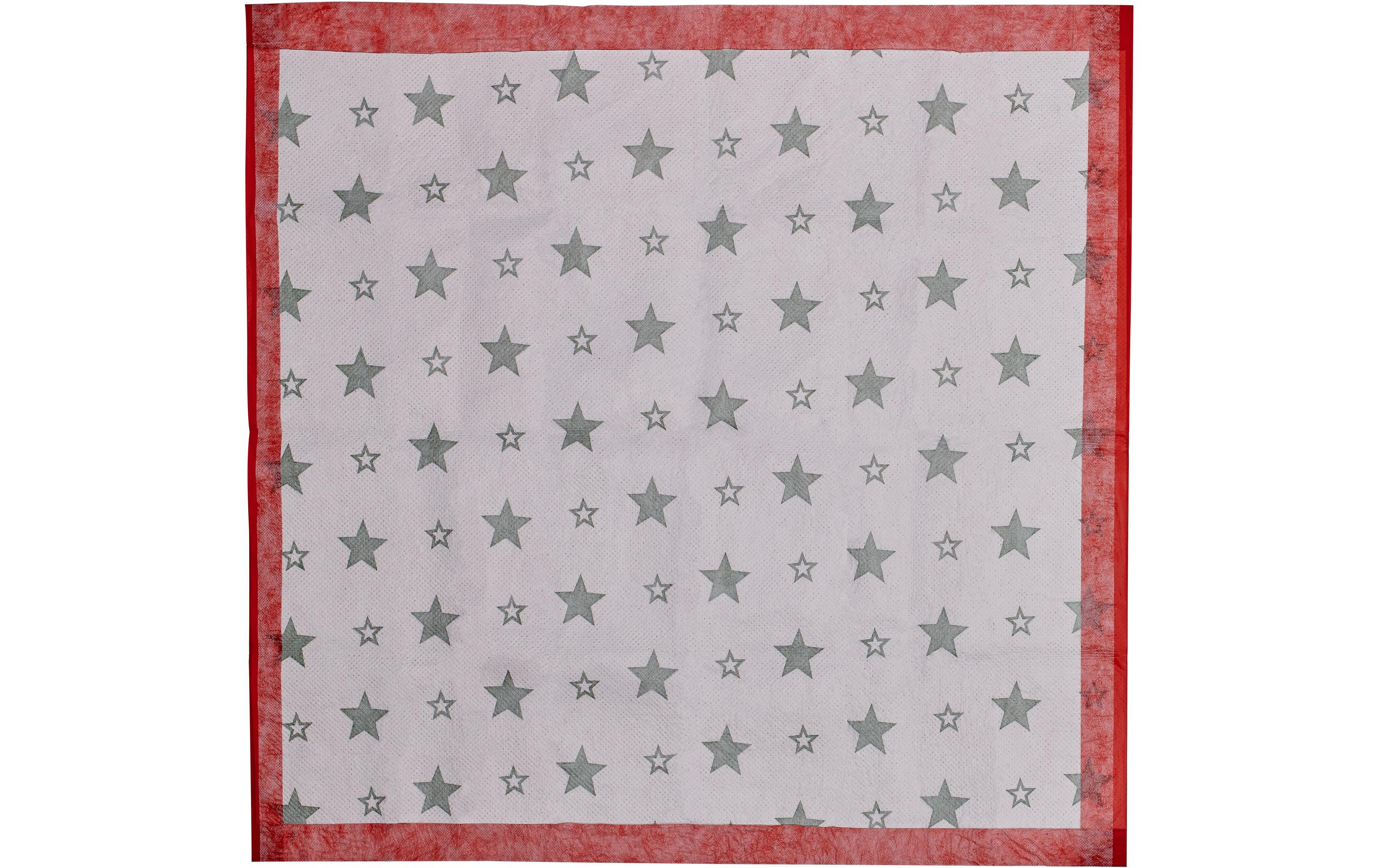 Krinner Unterlegdecke, 80 x 80 cm, Rot / Weiss