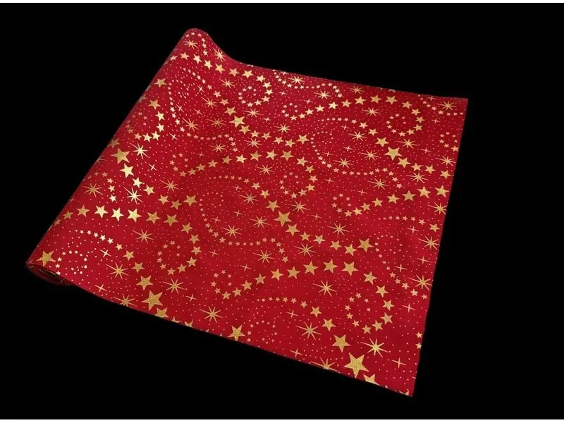 Dameco Dekostoff 36 x 300 cm, Rot / Gold