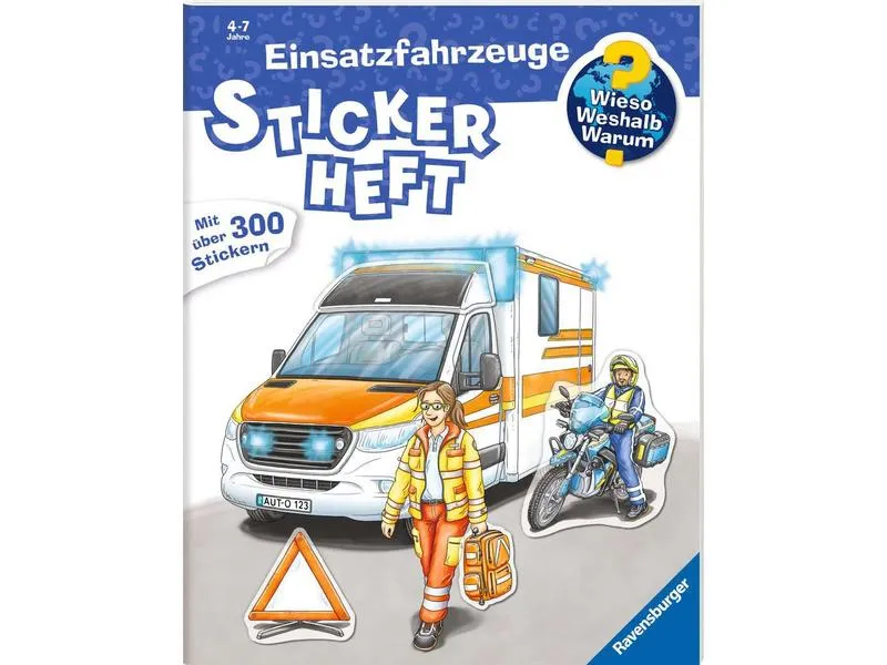 Ravensburger WWW Stickerheft: Einsatzfahrzeuge Ravensburger WWW Stickerheft: Einsatzfahrzeuge