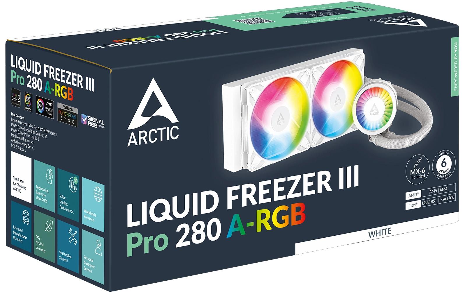 Arctic Cooling Wasserkühlung Arctic Liquid Freezer III P 280 ARGB Weiss Arctic Cooling Wasserkühlung Arctic Liquid Freezer III P 280 ARGB Weiss