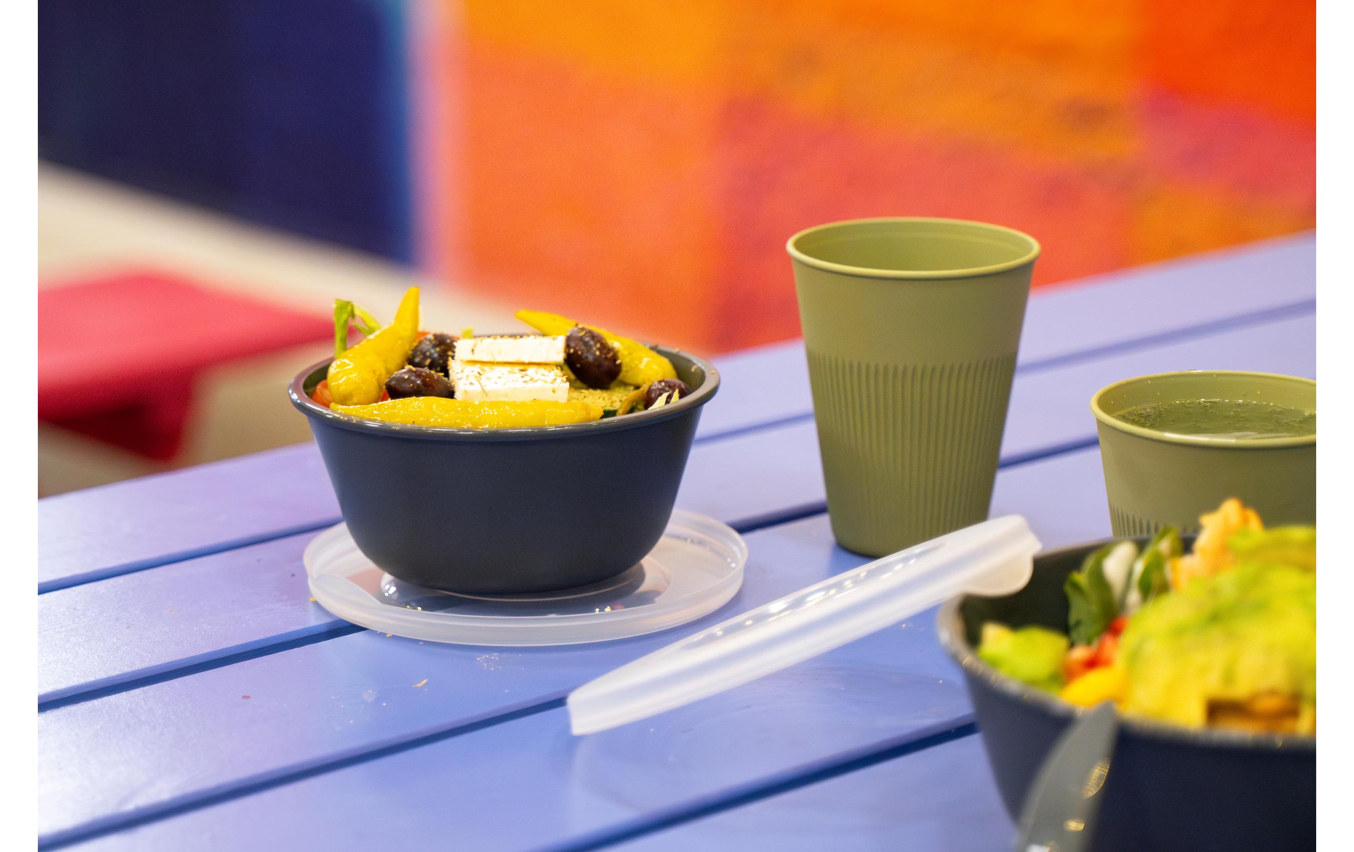 Duni Trinkbecher Hot Stripes 240 ml, 10 Stück, Grün