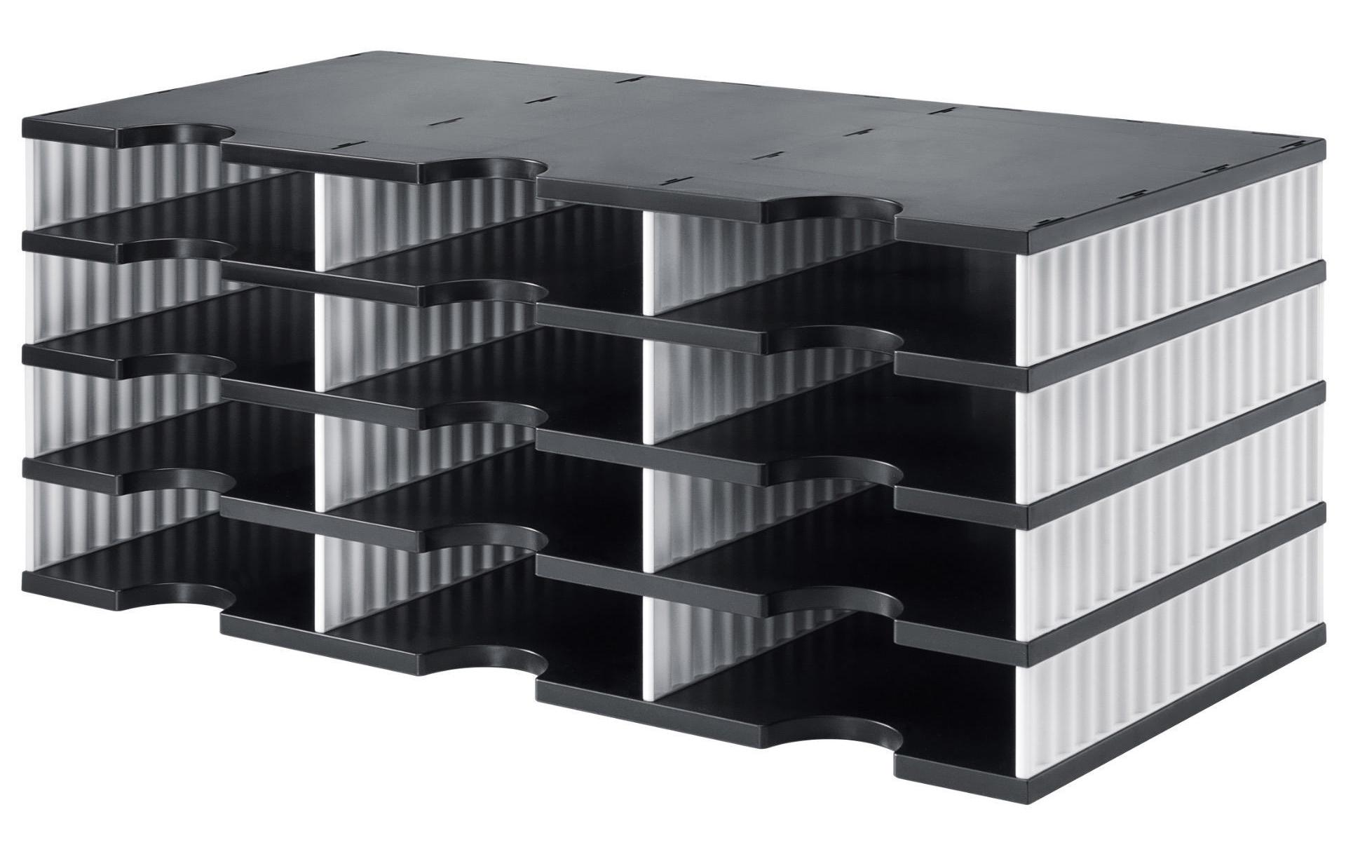 Styro Dokumentenablage styrodoc trio Standard, Schwarz, 12 Fächer Styro Dokumentenablage styrodoc trio Standard, Schwarz, 12 Fächer