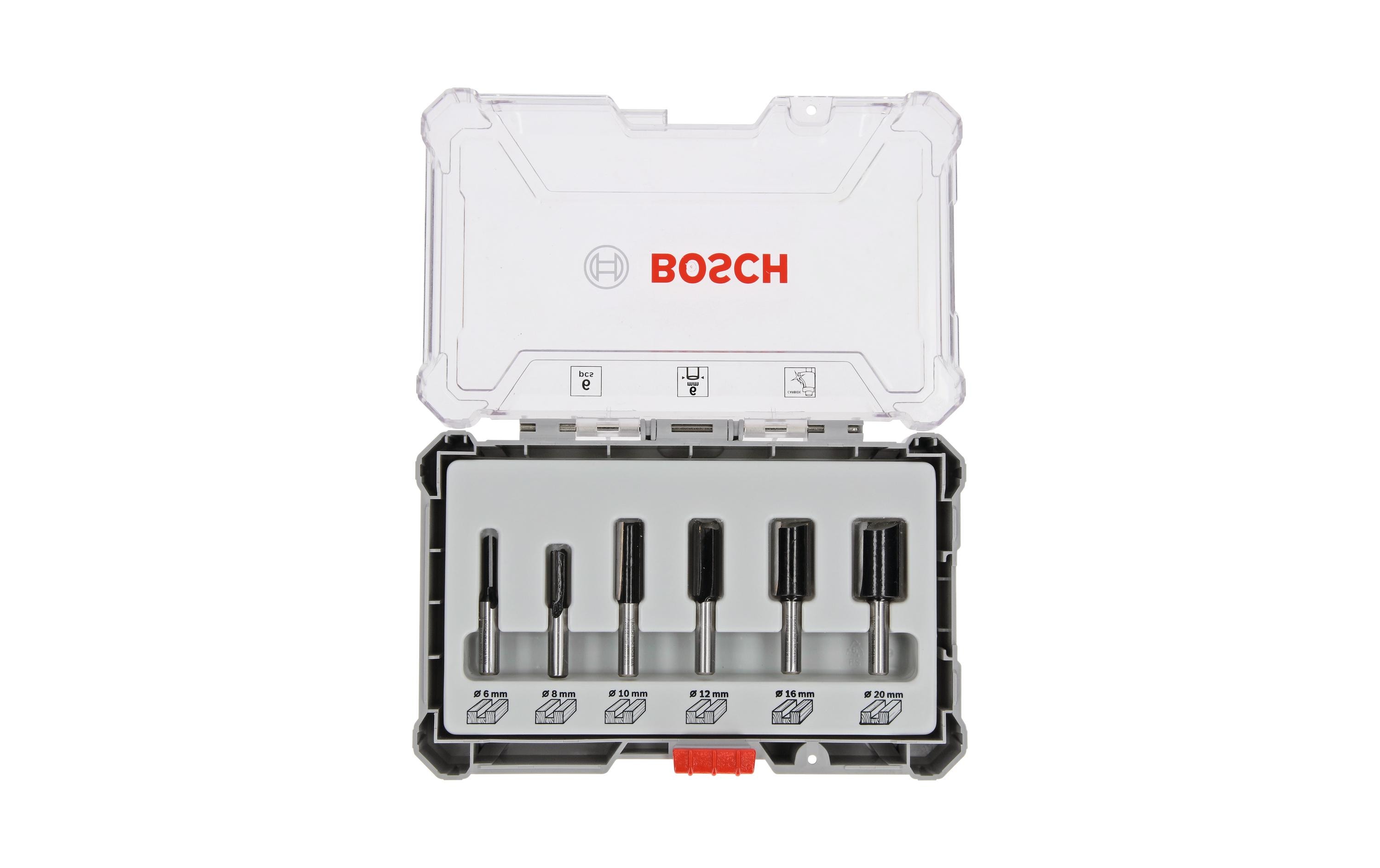Bosch Professional Nutfräser -Set 6 mm-Schaft, 6-teilig Bosch Professional Nutfräser -Set 6 mm-Schaft, 6-teilig