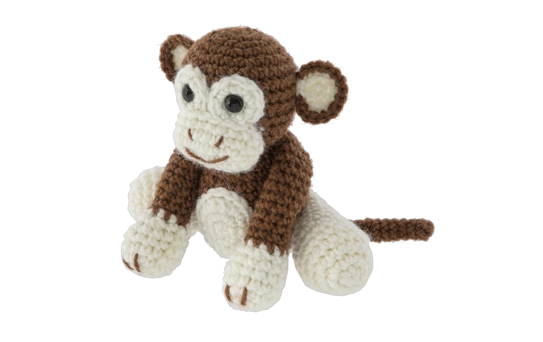 Basteln Häkelset Affe Braun/Beige