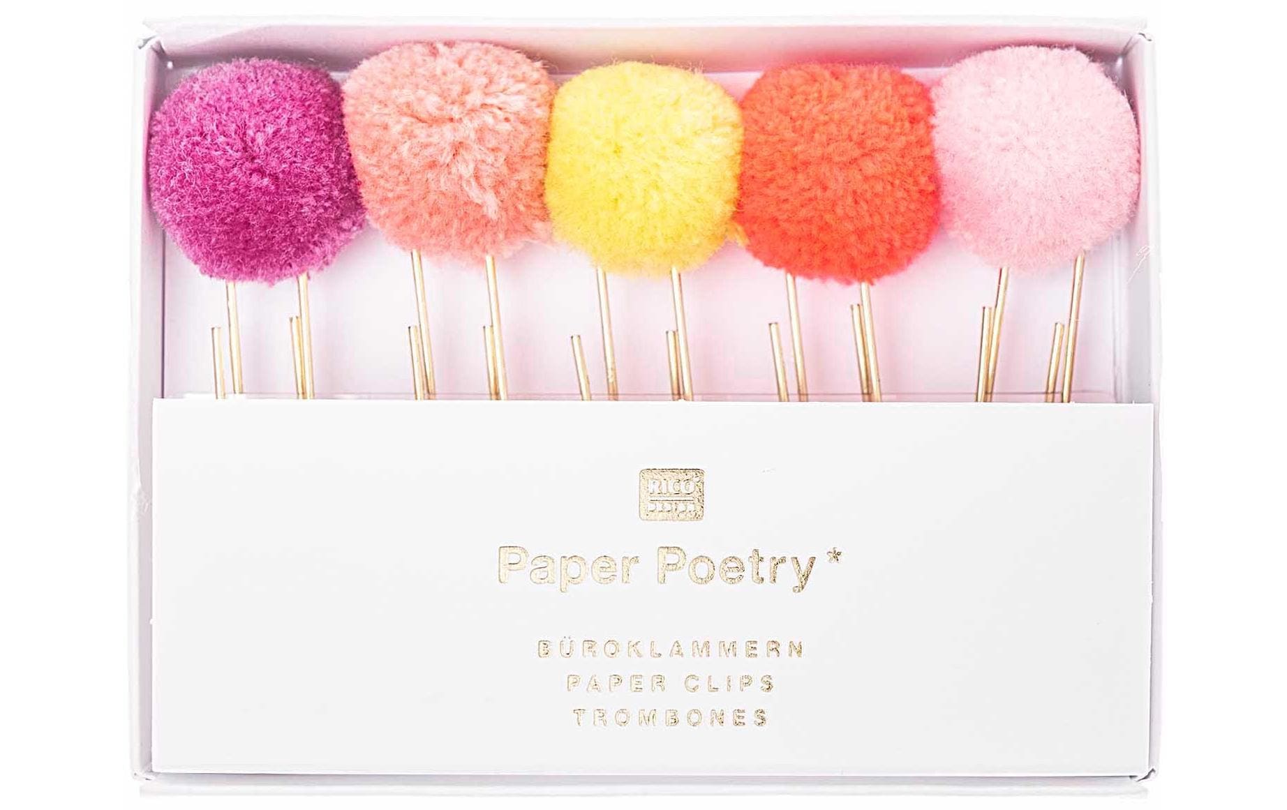 Rico Design Büroklammer Pompon 5 Stück Rico Design Büroklammer Pompon 5 Stück