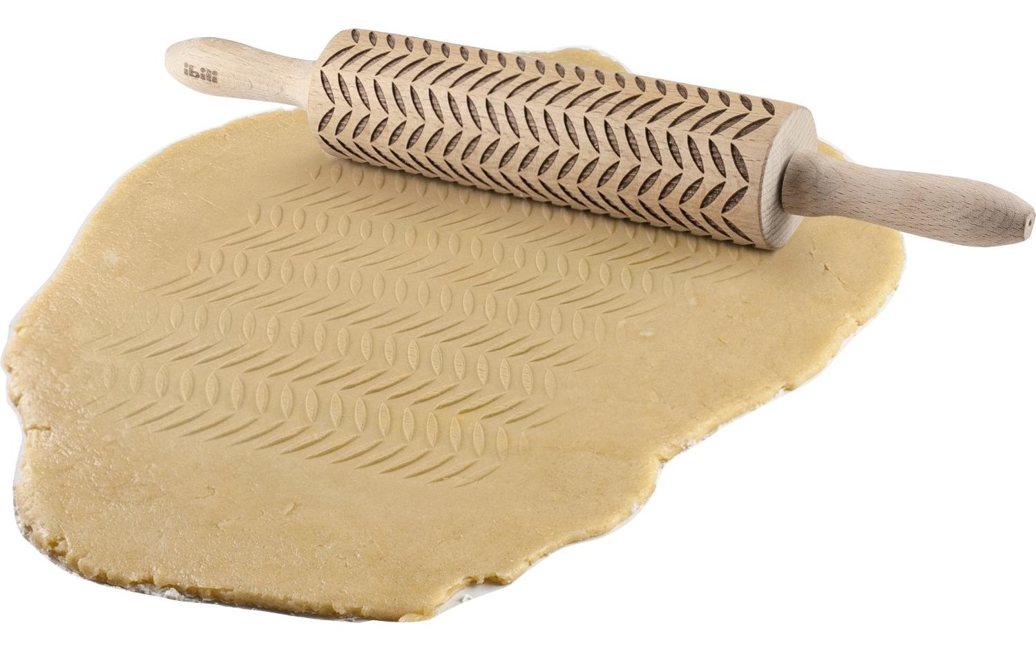 Ibili Wallholz mit Blätter Deko 39.5 x 5 cm, Braun