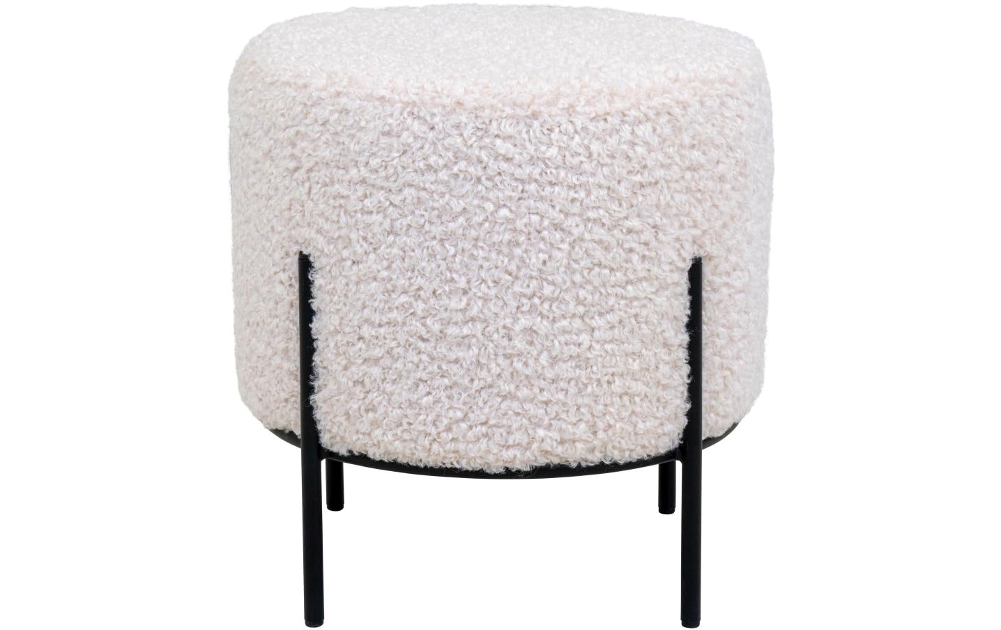 House Nordic Hocker Alford 37 x 35.5 cm, Schwarz/Weiss