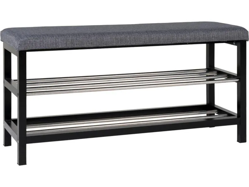 House Nordic Sitzbank Padova 100 x 50 cm, Grau/Schwarz