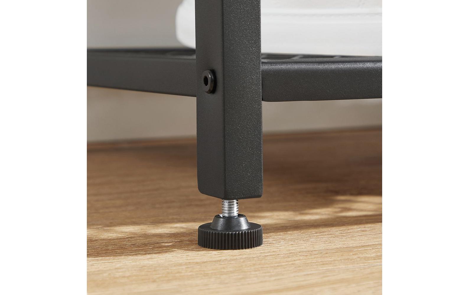 VASAGLE Wandgarderobe 100 cm x 184 cm, Braun/Schwarz