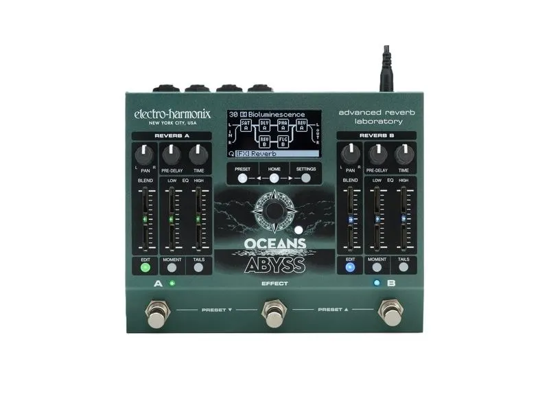 Electro-Harmonix Oceans Abyss Dual Stereo Reverb Electro-Harmonix Oceans Abyss Dual Stereo Reverb