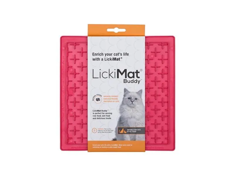 LickiMat Futtermatte Cat Buddy, 20 x 20 cm, Pink LickiMat Futtermatte Cat Buddy, 20 x 20 cm, Pink
