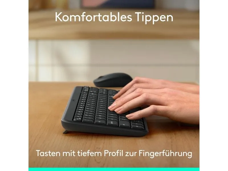 Logitech Tastatur-Maus-Set MK250 Graphite
