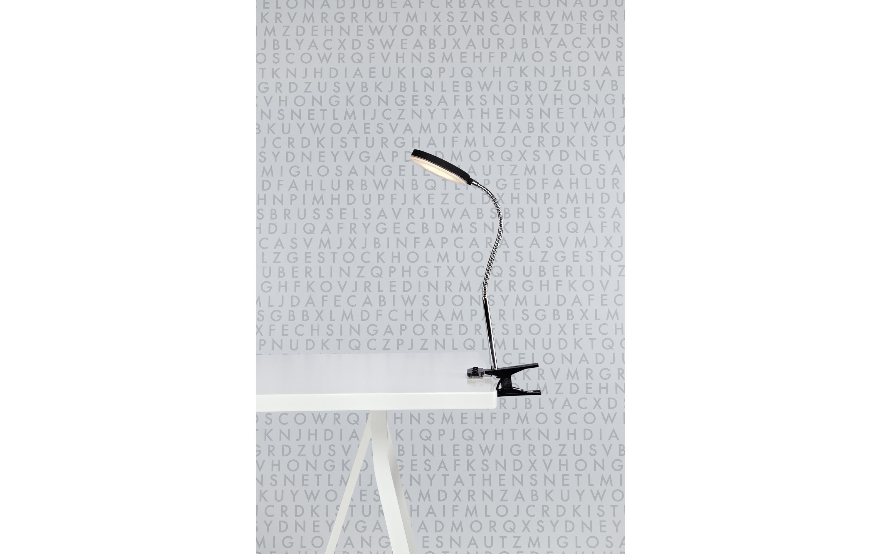 Markslöjd Schreibtischleuchte Flex Clip, 3000K, 5W, Schwarz/Chrom Markslöjd Schreibtischleuchte Flex Clip, 3000K, 5W, Schwarz/Chrom