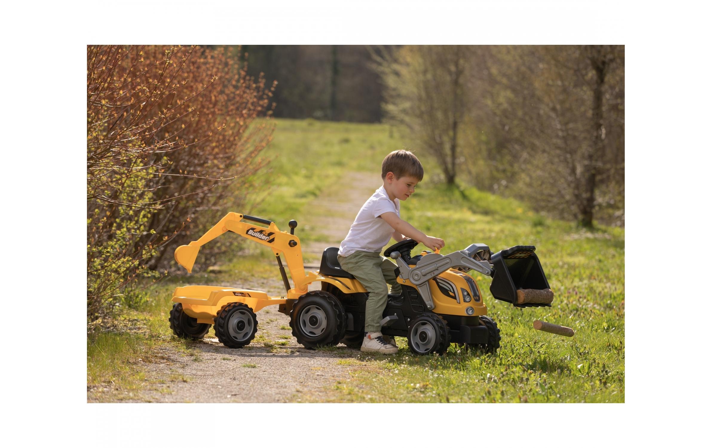 Smoby Traktor Builder Max mit Anhänger