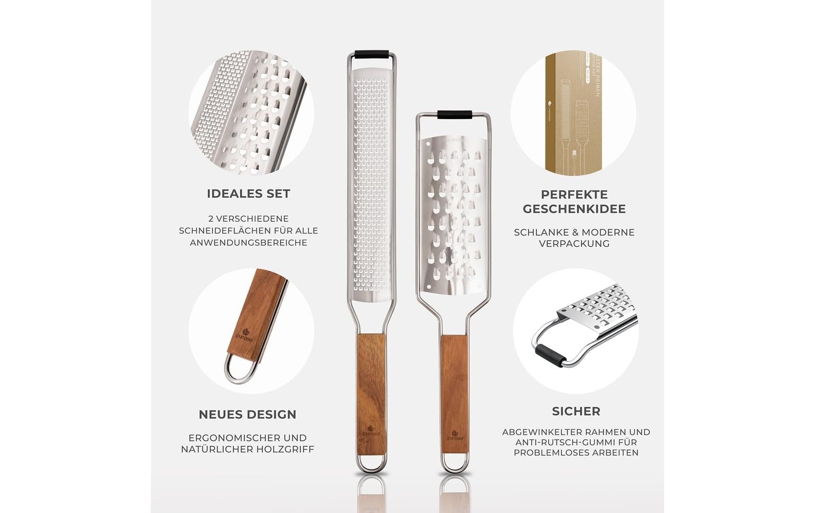 Exitoso Küchenreibe mit Holzgriff Braun