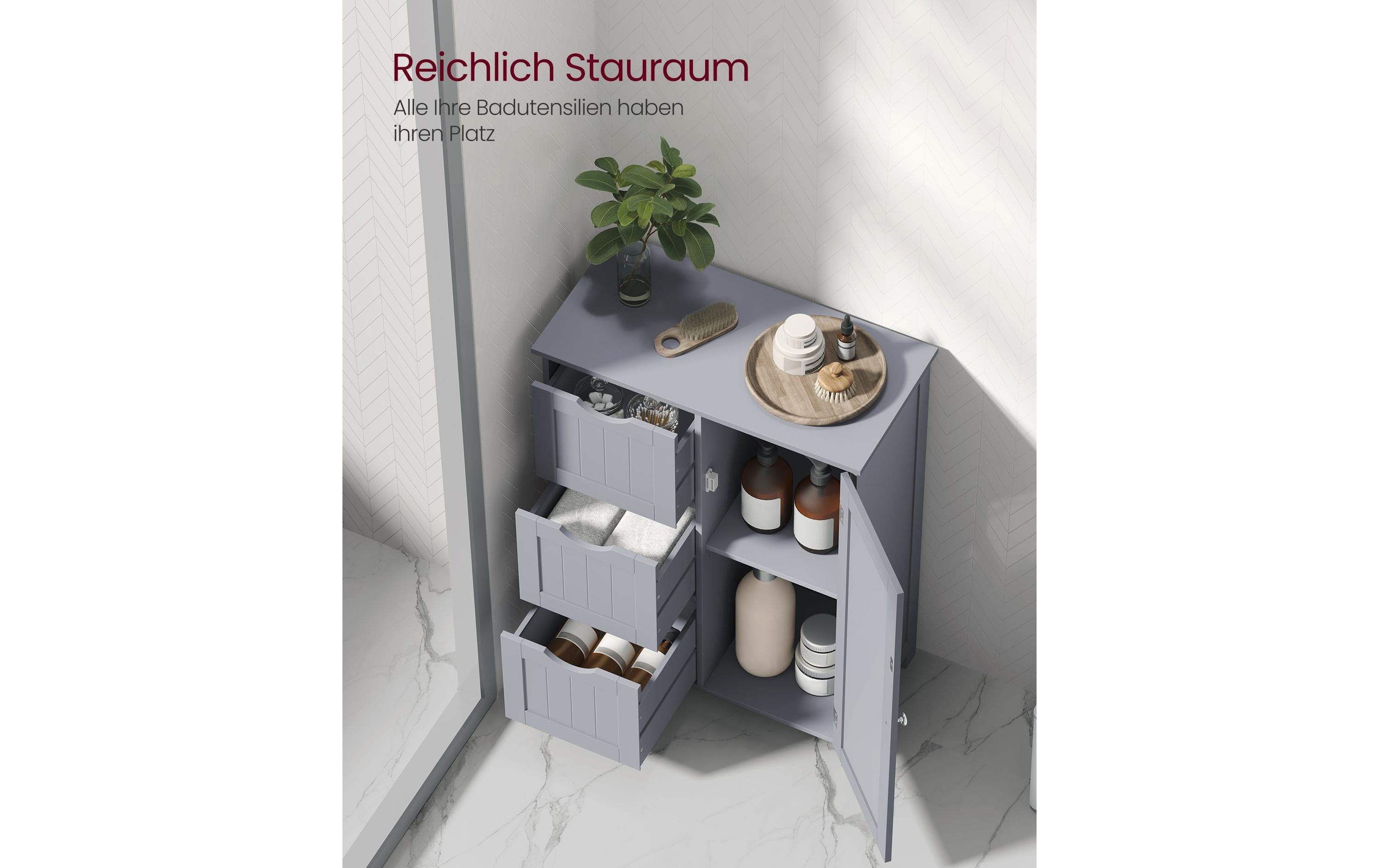 VASAGLE Kommode in Landhausstil 60 x 80 cm, Grau