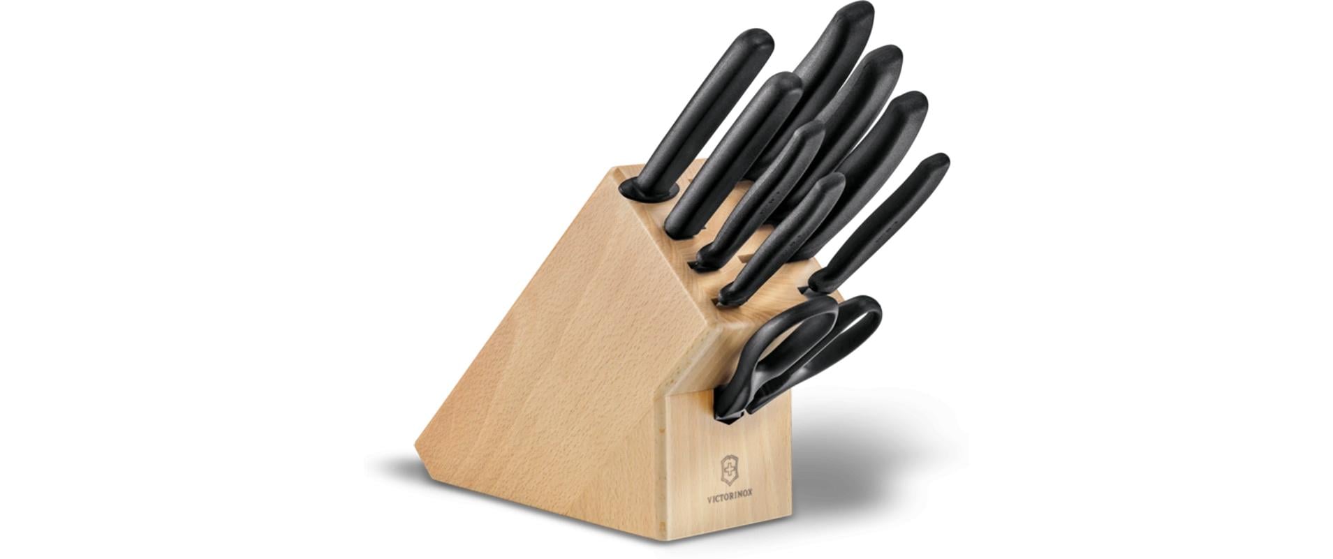 Victorinox Messerblock-Set mit Messer Swiss Classic 10-teilig, Nature