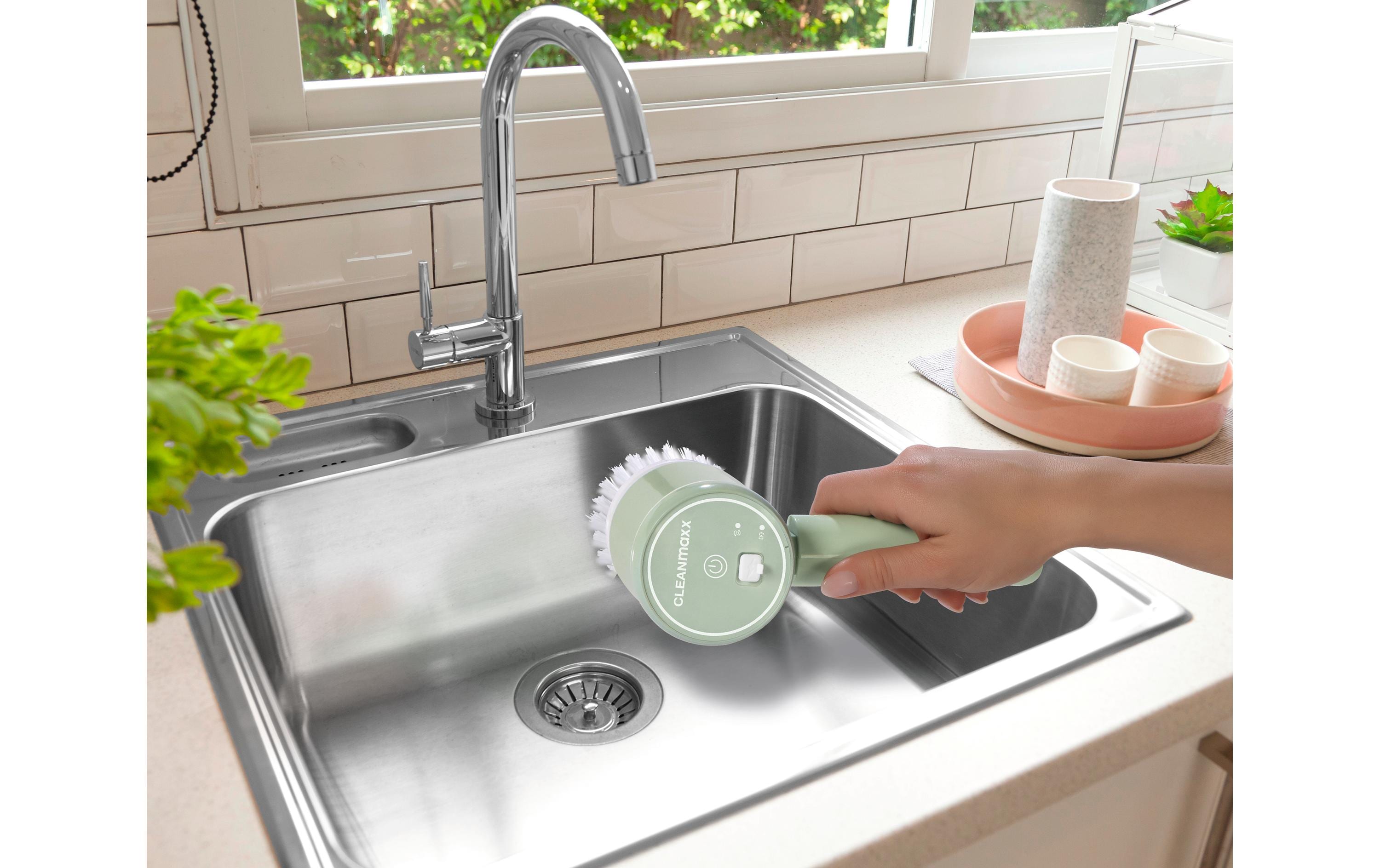 EASYmaxx Akku-Bürsten-Schrubber 4-teilig, Hellgrün